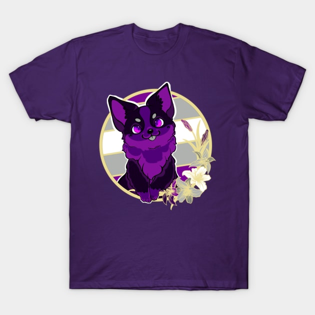 Gray-asexual corgi T-Shirt by ThBlkBirdDaliah